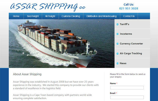 Affordable webdesign - Assar Shipping